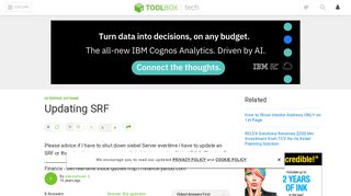 Updating SRF - IT Toolbox