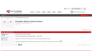 DirectBuy Ottawa closes its doors - RedFlagDeals.com Forums