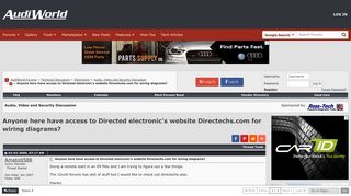 Anyone here have access to Directed electronic's website ...