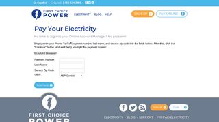 Pay Your Power-To-Go Prepaid Electricity | First Choice Power