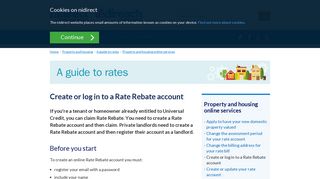 Create or log in to a Rate Rebate account | nidirect
