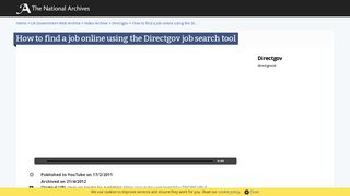 Directgov - How to find a job online using the Directgov job search tool ...
