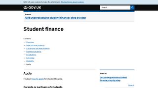 Student finance: Apply - GOV.UK