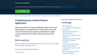 Completing your student finance application | nidirect