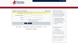 Register - Directions Credit Union Online Banking
