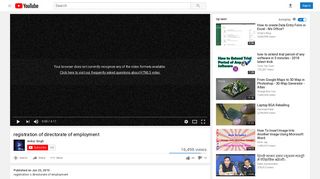 registration of directorate of employment - YouTube