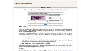 Online Refund Status - Online PAN application - NSDL