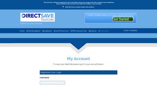 Direct Save Telecom customer my account portal