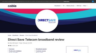 Direct Save Telecom Broadband Review | Is it any good? - Cable.c.uk
