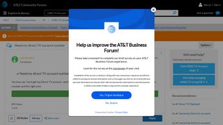 Solved: Need my direct TV account number - AT&T Community