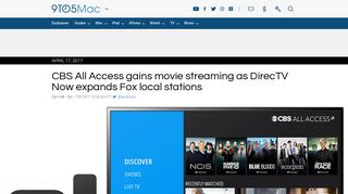 CBS All Access gains movie streaming as DirecTV Now expands Fox ...