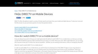 DIRECTV on Mobile Devices | Frequently Asked Questions