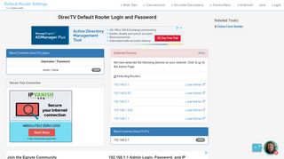 DirecTV Default Router Login and Password - Clean CSS