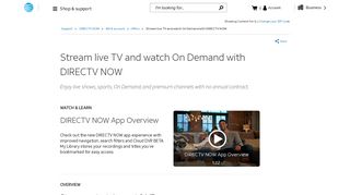 Stream Live TV and Watch On Demand Entertainment - DIRECTV ...