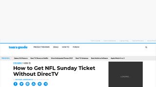 How to Get NFL Sunday Ticket Without DirecTV - Tom's Guide