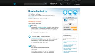 Customer Service : Contact Us | DIRECTV