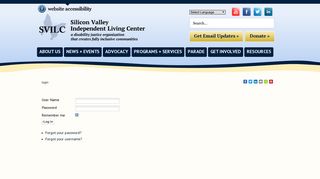 SVILC - Silicon Valley Independent Living Center - login