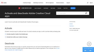 Activate and deactivate Adobe Creative Cloud apps - Adobe Help ...