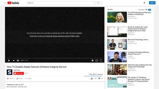 How To Disable Adobe Genuine Software Integrity Service - YouTube