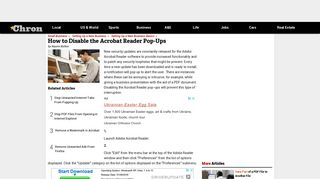 How to Disable the Acrobat Reader Pop-Ups | Chron.com
