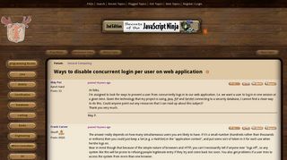 Ways to disable concurrent login per user on web application (General ...