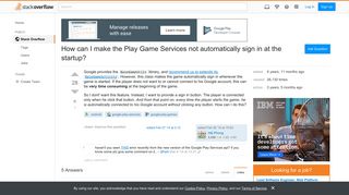 How can I make the Play Game Services not automatically sign in at ...