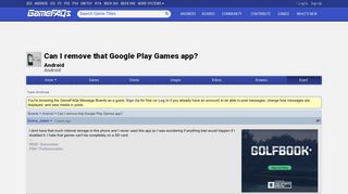 Can I remove that Google Play Games app? - Android Message Board ...