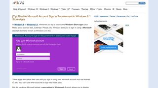 [Tip] Disable Microsoft Account Sign In Requirement in Windows 8.1 ...