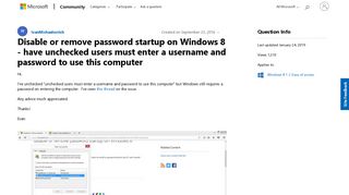 Disable or remove password startup on Windows 8 - have unchecked ...