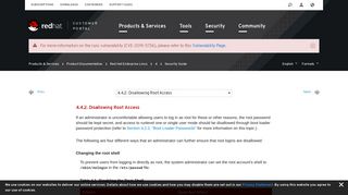 4.4.2. Disallowing Root Access - Red Hat Customer Portal