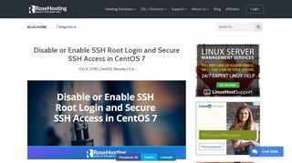 Disable or Enable SSH Root Login and Secure SSH Access in ...