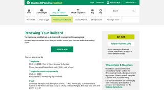 Renewing Your Railcard - Disabled Persons Railcard