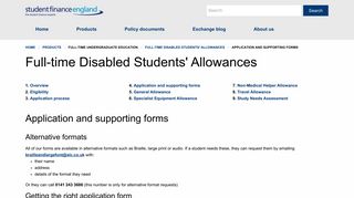 Application and supporting forms - Disabled Students' Allowances ...