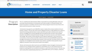 Home and Property Disaster Loans | Benefits.gov