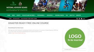 DISASTER-READY FREE ONLINE COURSE | National Advisory Board