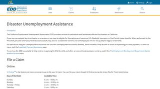 Disaster Unemployment Assistance - EDD - CA.gov