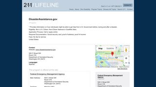 DisasterAssistance.gov - 211 Lifeline