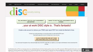 Show Results - DISC Personality Testing