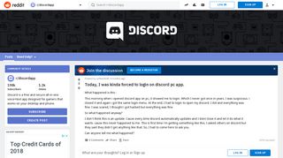 Today, I was kinda forced to login on discord pc app. : discordapp ...