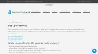 DBS Update Service, Standard & Enhanced DBS Checks : onlinedbs ...