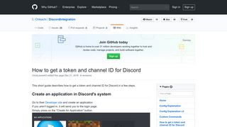 How to get a token and channel ID for Discord · Chikachi ... - GitHub