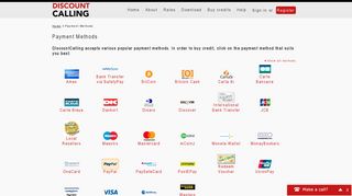 Payment Methods - DiscountCalling | Greatest calling discounts found ...