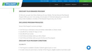 Disocunt plus terms conditions - Discount Car & Truck Rentals