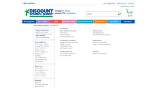 Your Account - Discount School Supply