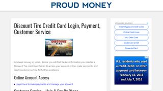 Discount Tire Credit Card Login, Payment, Customer Service - Proud ...