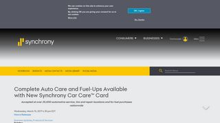 Complete Auto Care and Fuel-Ups Available with New Synchrony Car ...