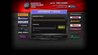 David's Discount Tire - Login