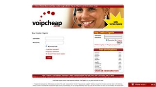 VoipCheap login - Make affordable (even free) calls to phones ...