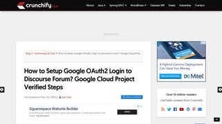 How to Setup Google OAuth2 Login to Discourse Forum? - Crunchify