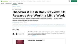 Discover it Cash Back Review: 5% Rewards Are Worth a Little Work ...